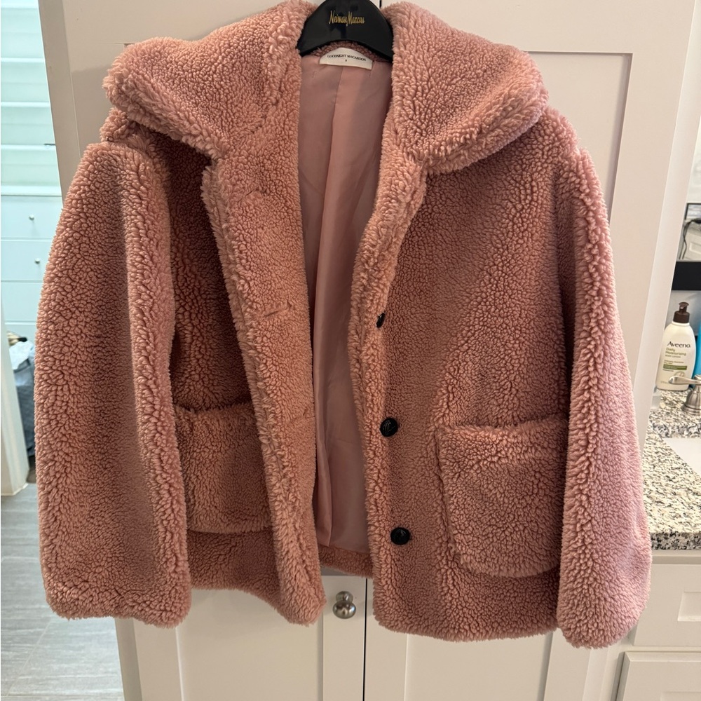 Pink teddy jacket / coat